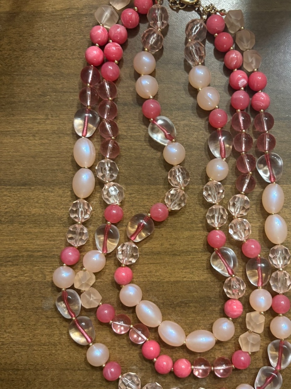 Pink & Coral 10" Multi-Layer Necklace-Lane Bryant 2023